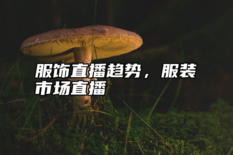 服饰直播趋势，服装市场直播