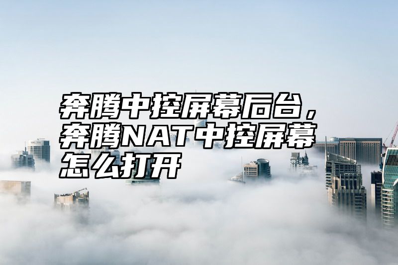 奔腾中控屏幕后台，奔腾NAT中控屏幕怎么打开