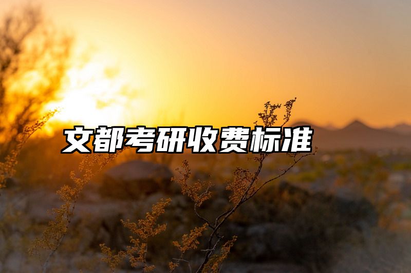 文都考研收费标准