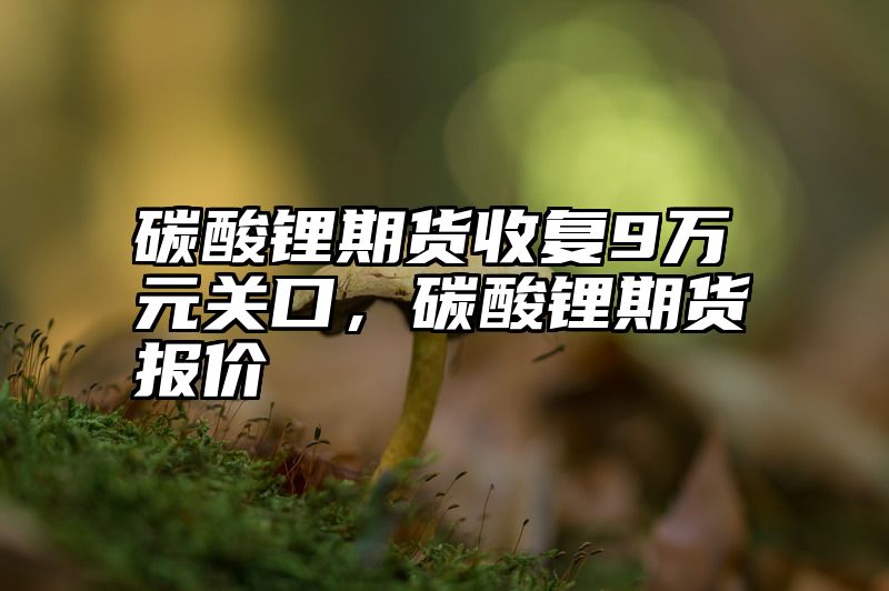 碳酸锂期货收复9万元关口，碳酸锂期货报价