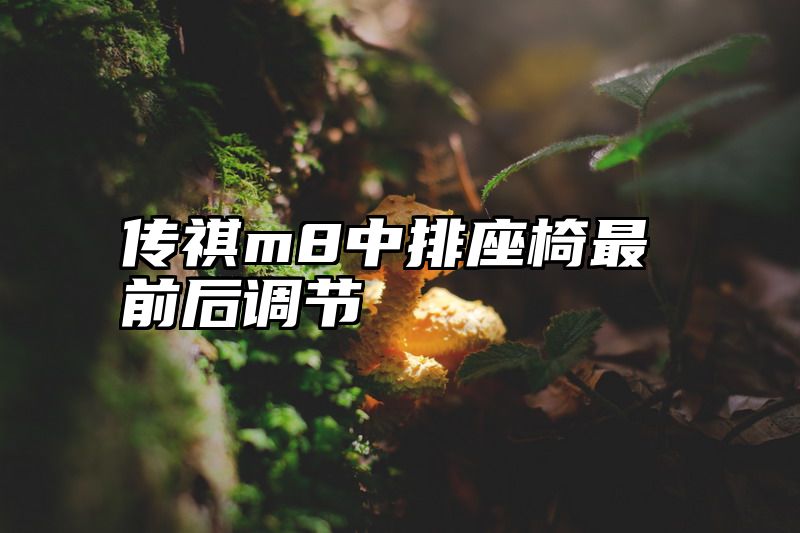 传祺m8中排座椅最前后调节