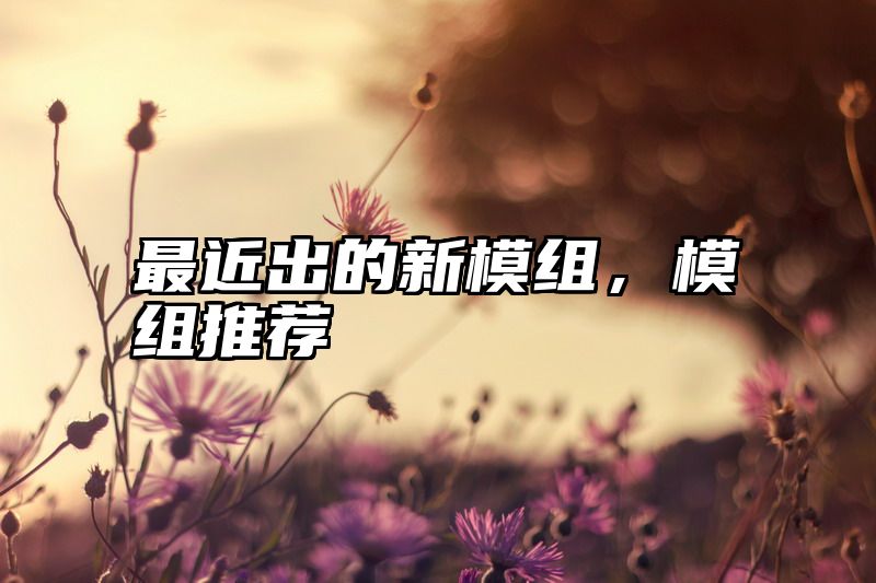 最近出的新模组，模组推荐