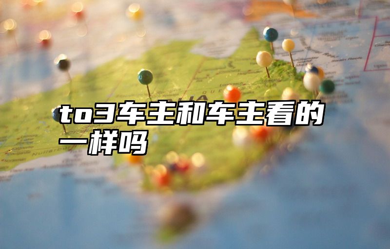 to3车主和车主看的一样吗