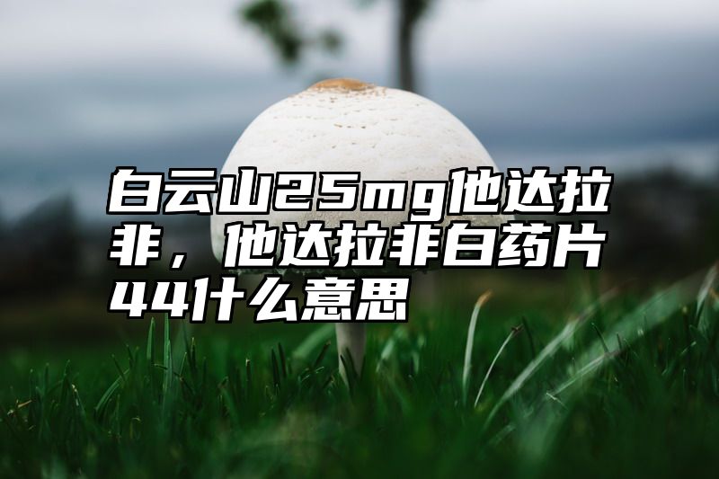 白云山25mg他达拉非，他达拉非白药片44什么意思