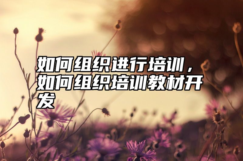 如何组织进行培训，如何组织培训教材开发