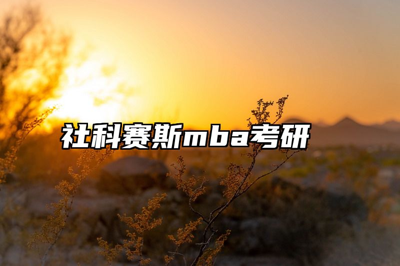 社科赛斯mba考研