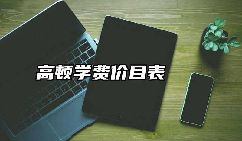 高顿学费价目表