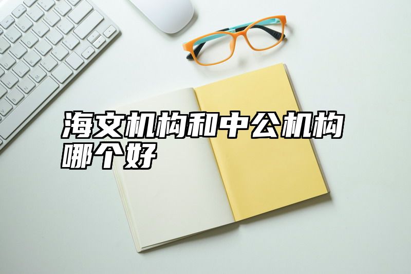 海文机构和中公机构哪个好