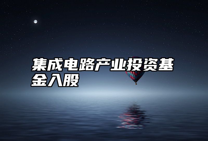 集成电路产业投资基金入股
