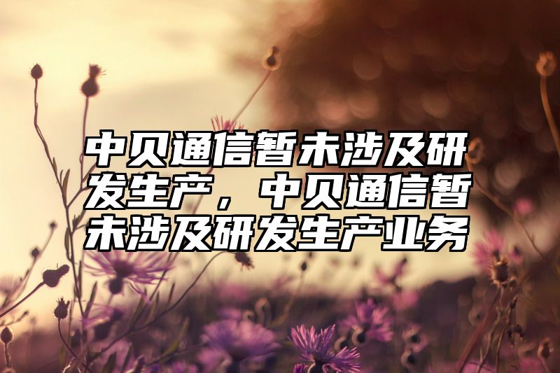 中贝通信暂未涉及研发生产，中贝通信暂未涉及研发生产业务