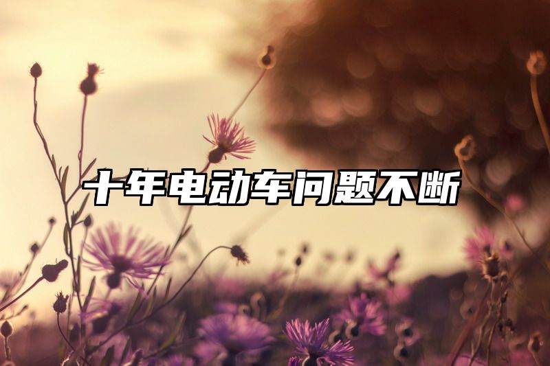 十年电动车问题不断