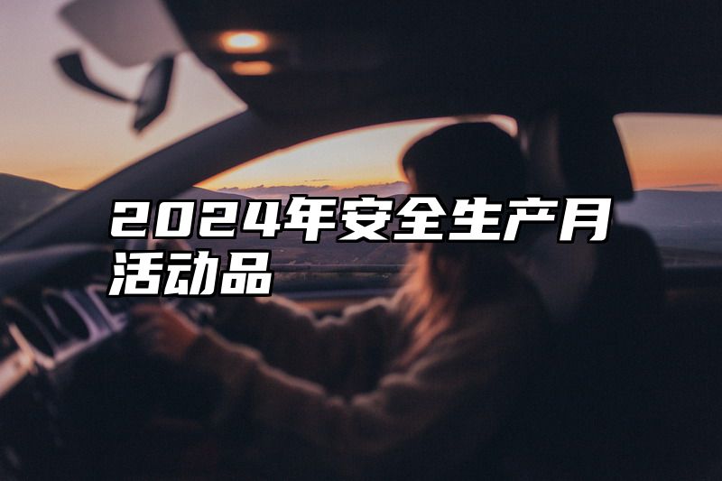 2024年安全生产月活动品