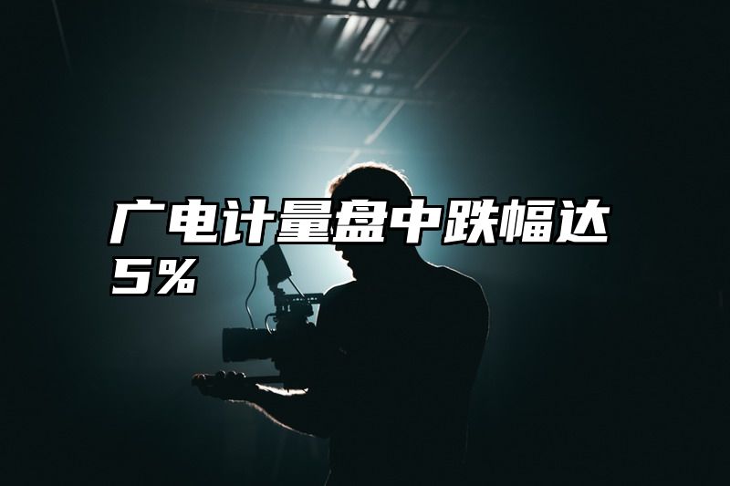 广电计量盘中跌幅达5%