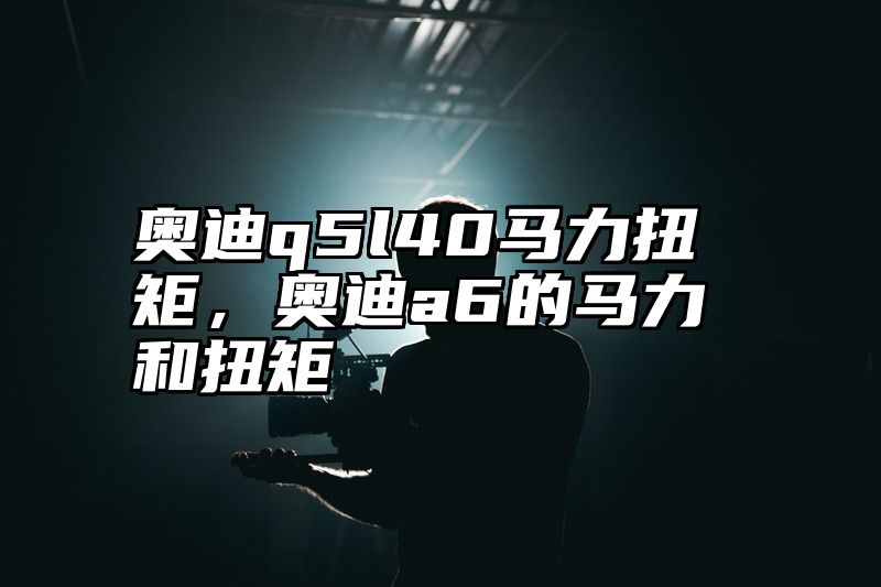 点击查看《奥迪q5l40马力扭矩,奥迪a6的马力和扭矩》全文