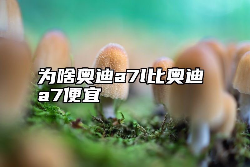 为啥奥迪a7l比奥迪a7便宜