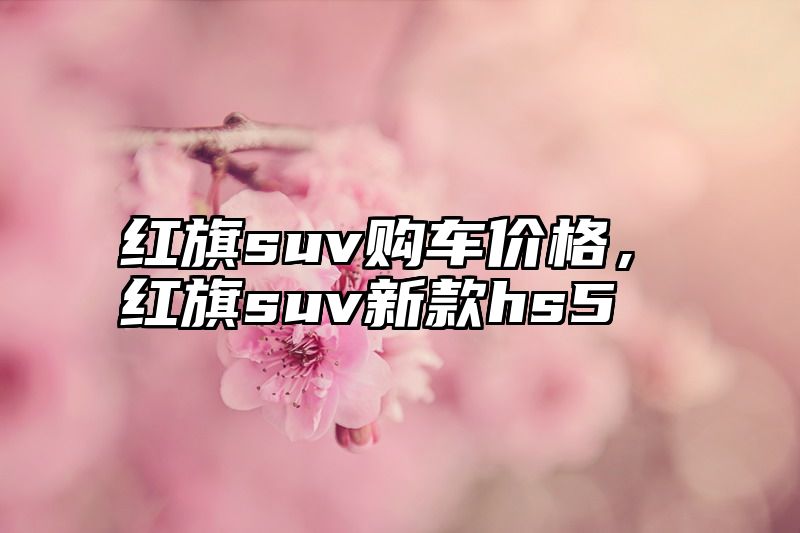 红旗suv购车价格，红旗suv新款hs5
