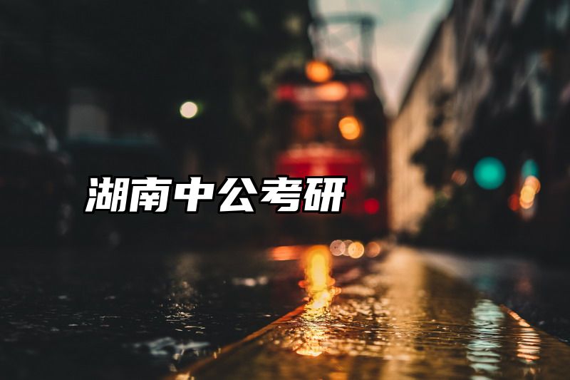 湖南中公考研