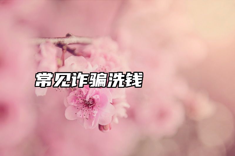 常见诈骗洗钱
