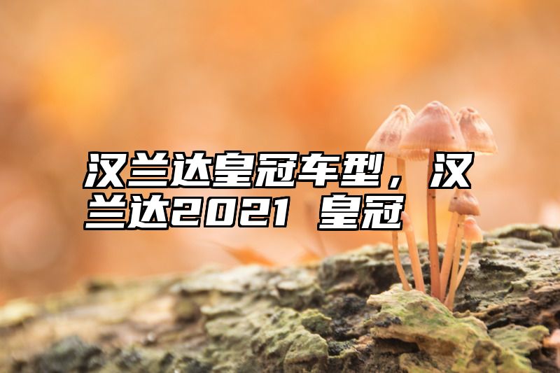 点击查看《汉兰达皇冠车型,汉兰达2021 皇冠》全文