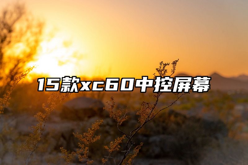 15款xc60中控屏幕