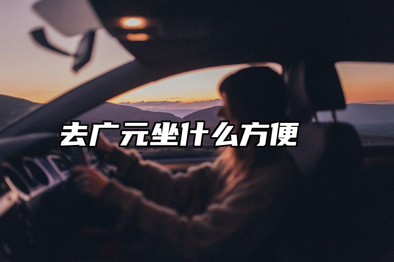 去广元坐什么方便