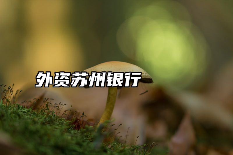 外资苏州银行