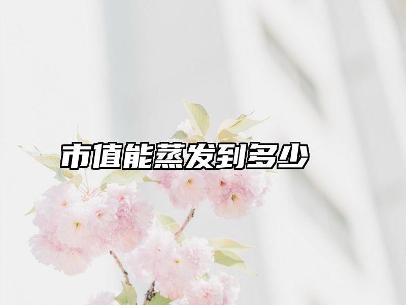 市值能蒸发到多少