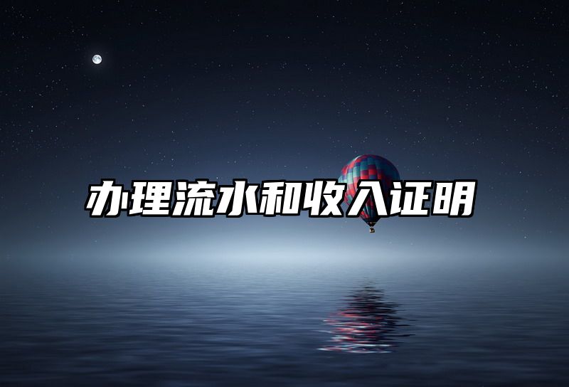 办理流水和收入证明