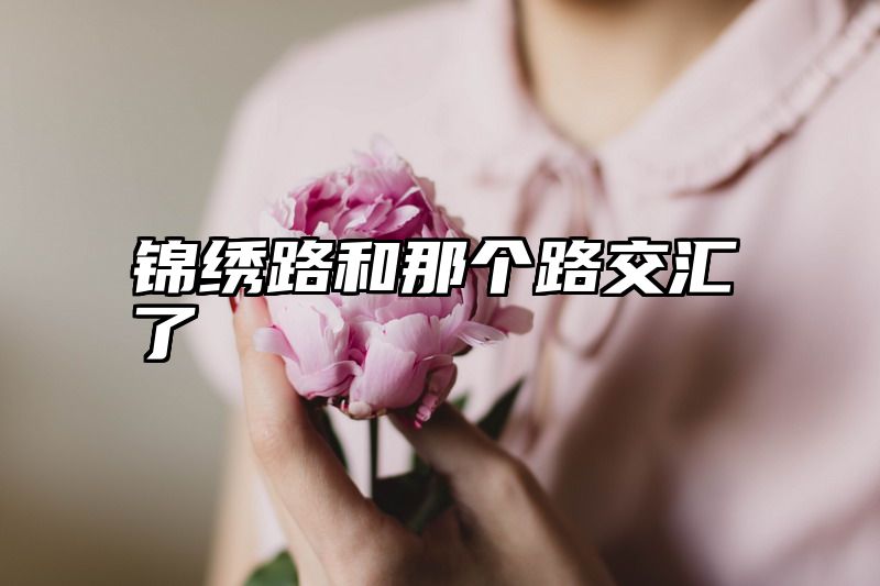 锦绣路和那个路交汇了
