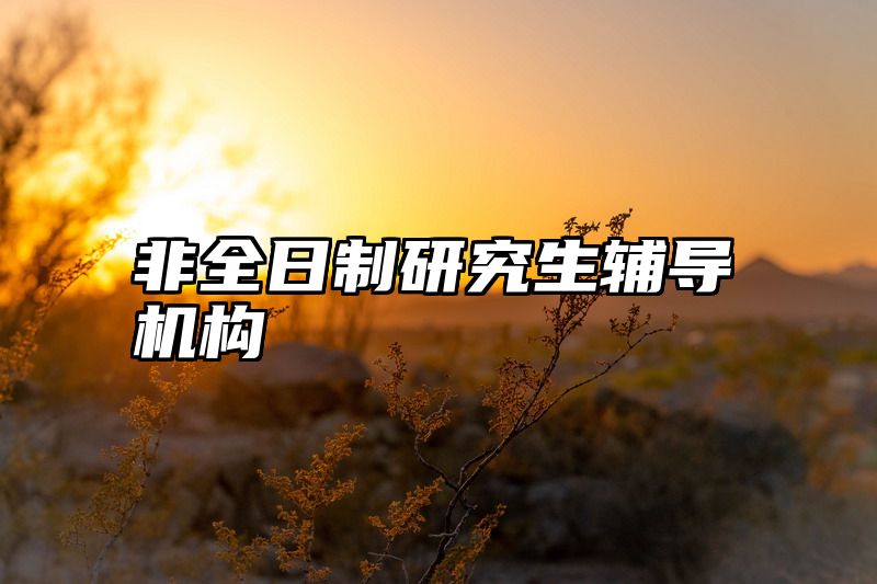 非全日制研究生辅导机构