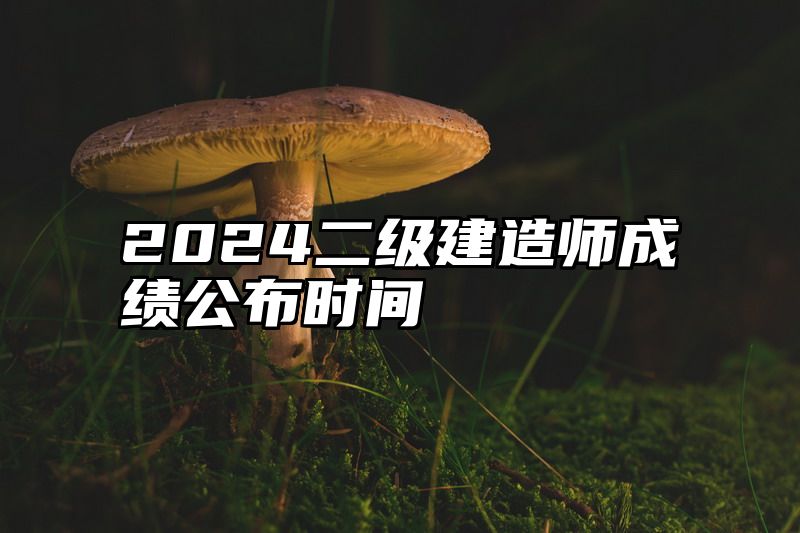 2024二级建造师成绩公布时间
