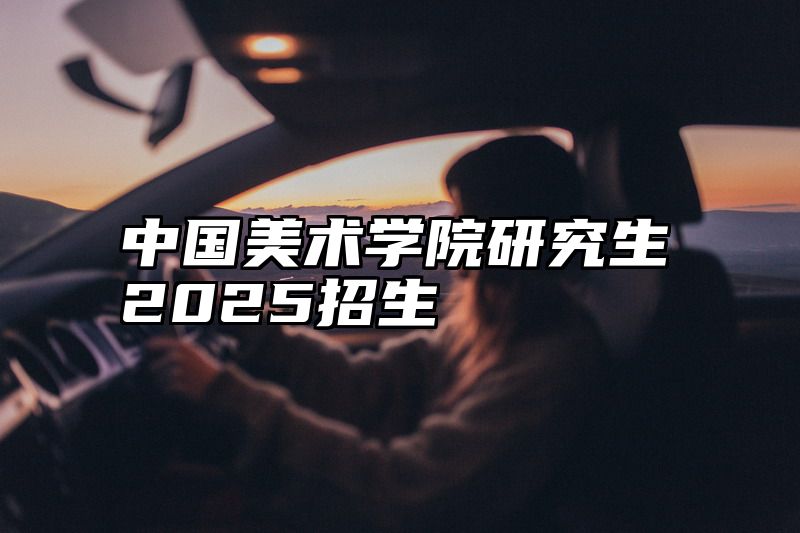 中国美术学院研究生2025招生