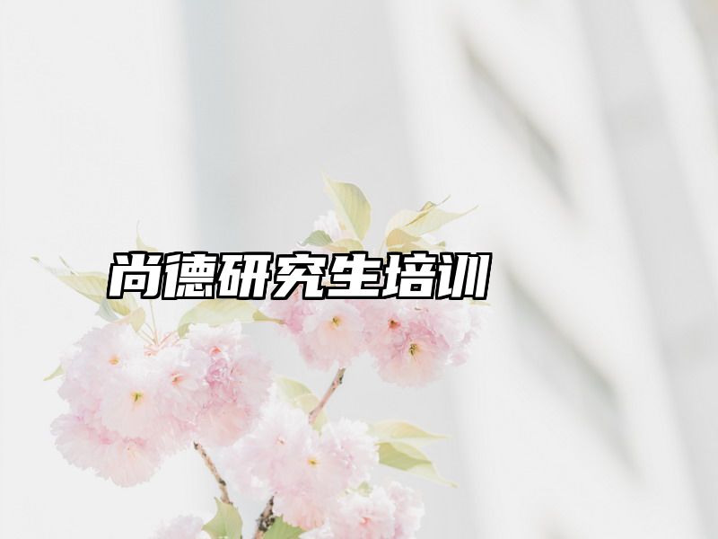 点击查看《尚德研究生培训》全文