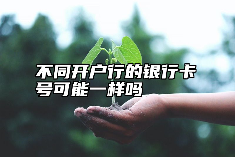 不同开户行的银行卡号可能一样吗