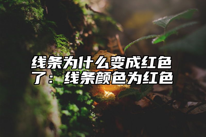 线条为什么变成红色了：线条颜色为红色