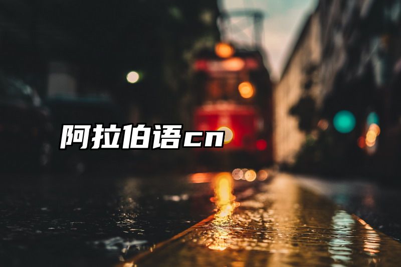 阿拉伯语cn