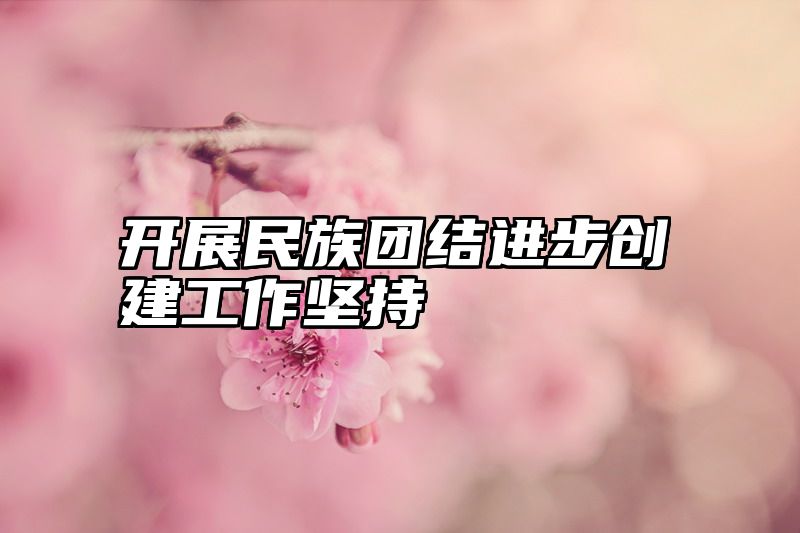 开展民族团结进步创建工作坚持