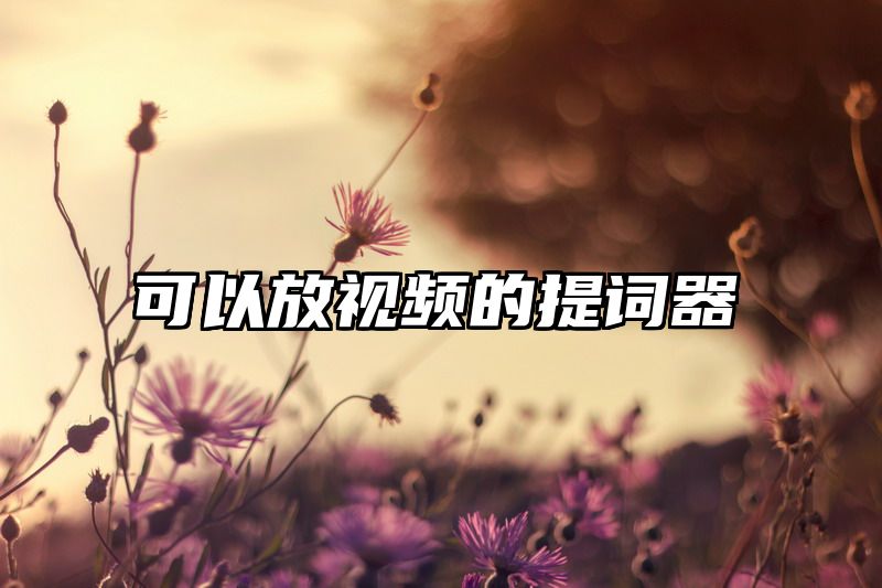 可以放视频的提词器