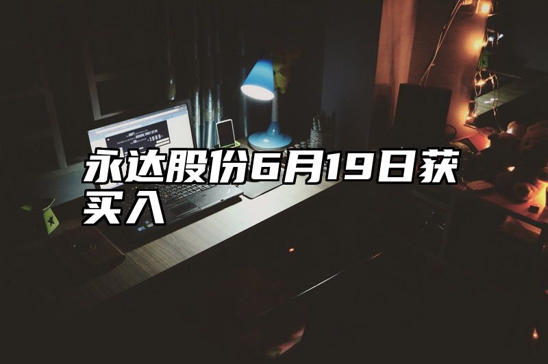 永达股份6月19日获买入