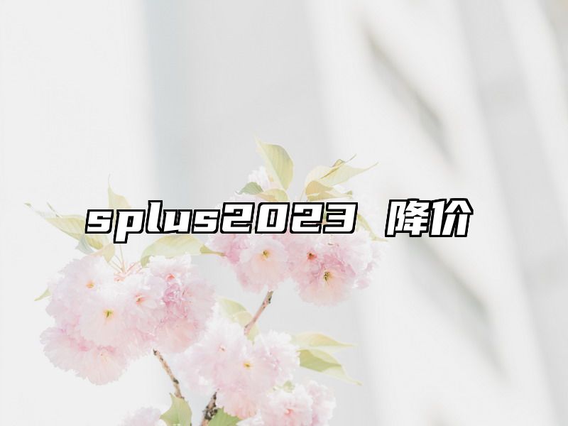 splus2023 降价