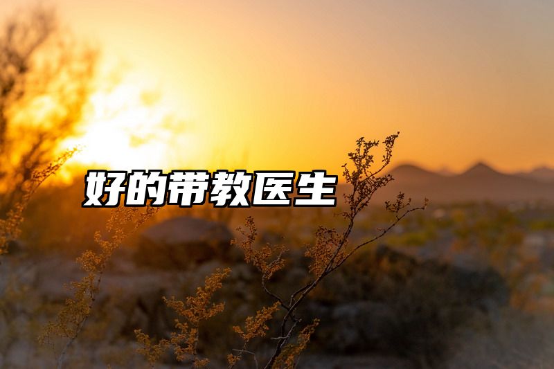 好的带教医生