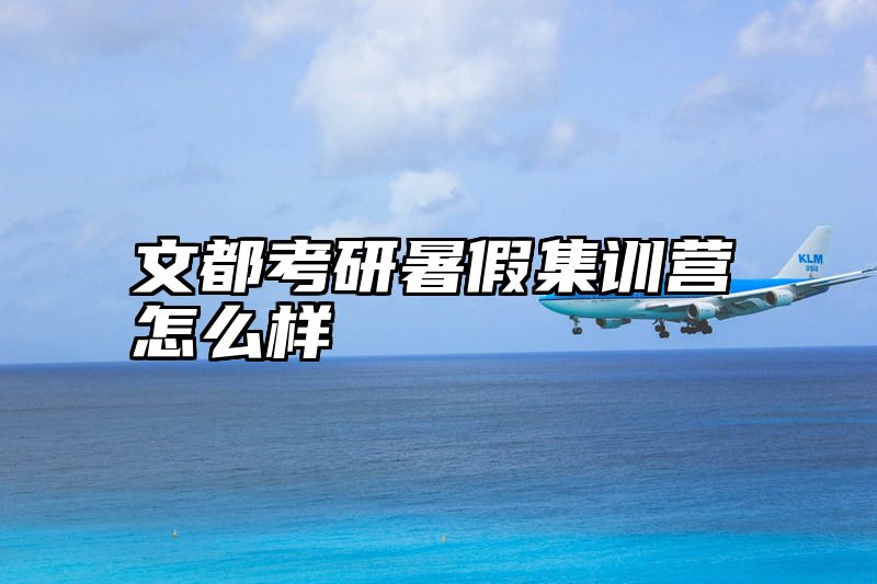文都考研暑假集训营怎么样