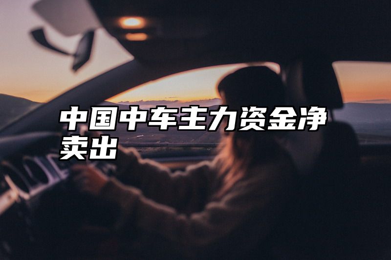 中国中车主力资金净卖出
