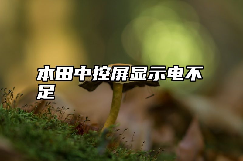 点击查看《本田中控屏显示电不足》全文