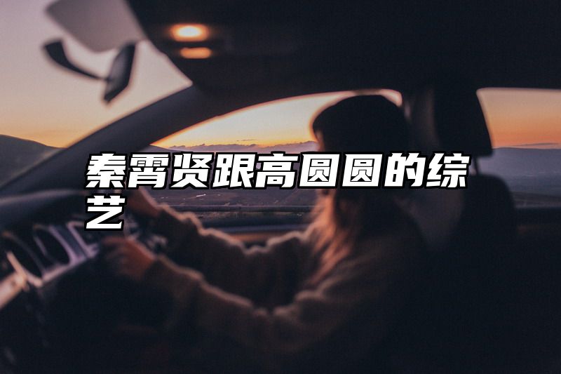 秦霄贤跟高圆圆的综艺