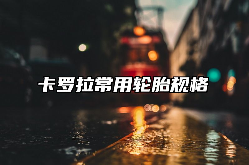 卡罗拉常用轮胎规格