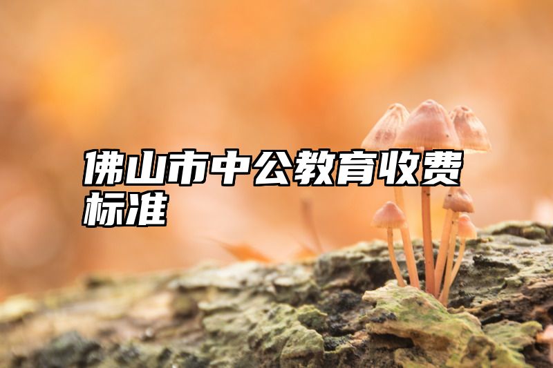 点击查看《佛山市中公教育收费标准》全文