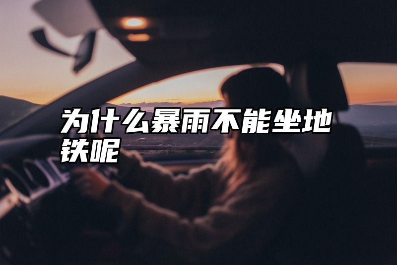 点击查看《为什么暴雨不能坐地铁呢》全文