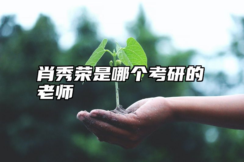 肖秀荣是哪个考研的老师