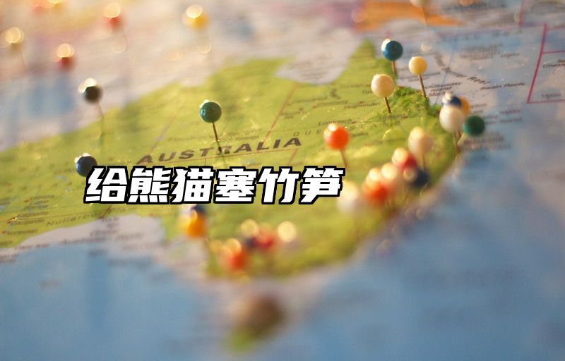 给熊猫塞竹笋